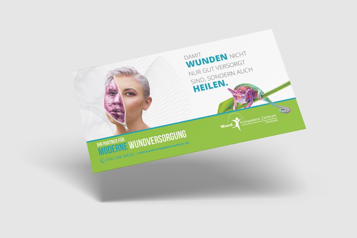 Werbepostkarte-Kampagne-Wundversorgung-WKZ-Freiburg-Design-ScrepMedia-Werbeagentur